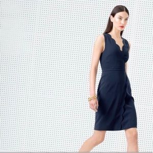 J. Crew scalloped sheath dress